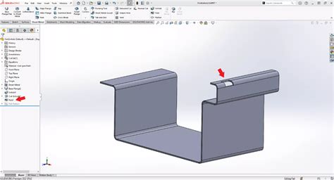 how to model a folded sheet metal part solidworks|solidworks sheet metal fold tool.